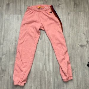 Aviator Nation Size Small Pink Velvet Sweats